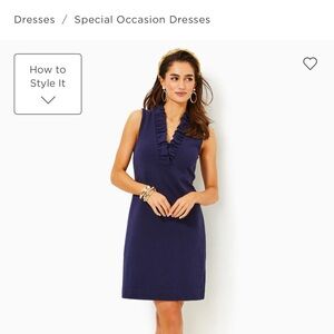 Navy Lilly Pulitzer Tisbury Shift Dress (L)